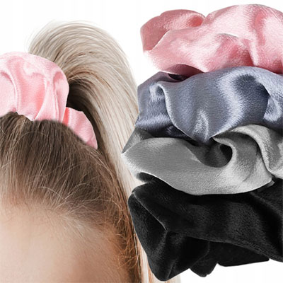 Scrunchies - satynowa gumka do włosów - różne kolory