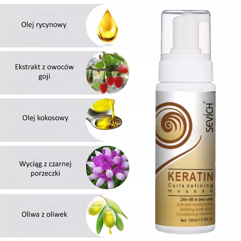Sevich Keratin Curls Defining Mousse