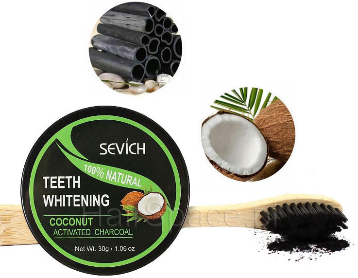 Teeth Whitening Powder + Bamboo brush